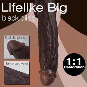 11 Inch Realistic BBC Dildo – Skin-Like Silicone, Strong Suction Cup, Extra Thick for Deep Pleasure